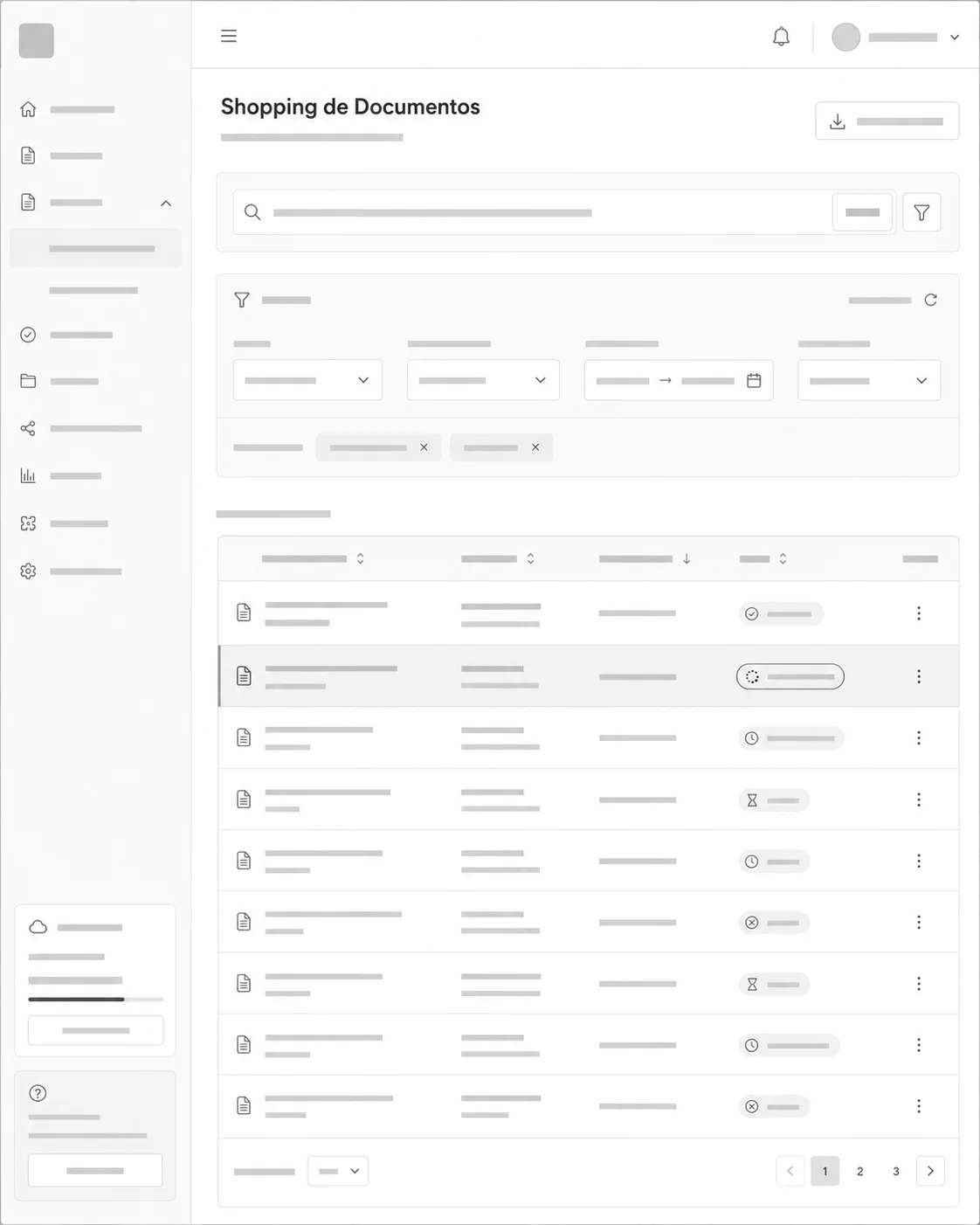 Main screen of the cancellation flow